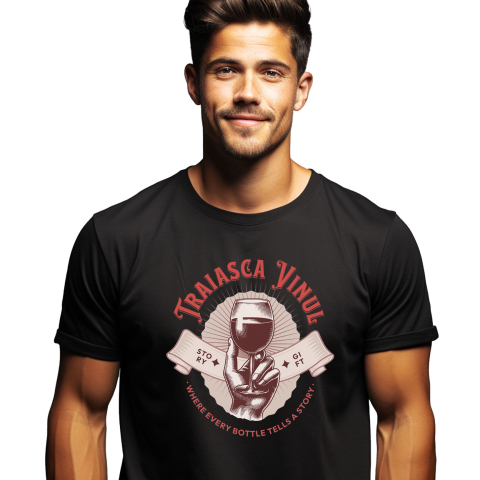 Tricou Femei, Barbati, Copii, Fata, Baiat, Unisex Personalizat „Pahar de Vin cu Picior - Cadou Personalizat pentru Iubitorii de Vin”