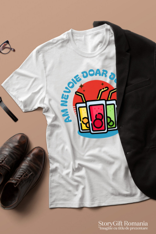 Tricou Femei, Barbati, Copii, Fata, Baiat, Unisex Personalizat „Pahar Colorat Personalizat 'Am Nevoie de o Cola' – Cadou Vesel pentru Familie și Prieteni” [2]