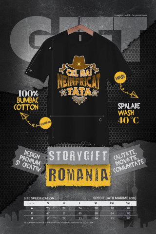 Tricou Femei, Barbati, Copii, Fata, Baiat, Unisex Personalizat Cadouri Personalizate Tata și Copii | Pălărie Cowboy, Cel Mai Neinfricat Tata, Dragoste [3]