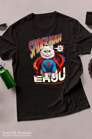 Tricou Femei, Barbati, Copii, Fata, Baiat, Unisex Personalizat Pisică Persan în Costum Spider-Man - Cadou Personalizat pentru Iubitorii de Pisici și Copii [2]