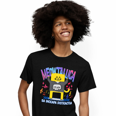 PISICI - Tricou Femei, Barbati, Copii, Fata, Baiat, Unisex Personalizat Pisica Cu Haina Craiu Meowtalica – Cadouri Personalizate Pentru Tati, Copii și Familie