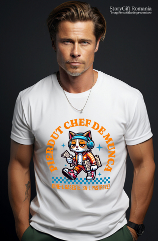 Tricou Femei, Barbati, Copii, Fata, Baiat, Unisex Personalizat Pisică Extenuată cu Trening Colorat și Căști Audio – Cadou Amuzant pentru Muncă și Distracție [1]