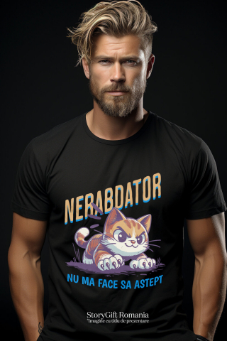 Tricou Femei, Barbati, Copii, Fata, Baiat, Unisex Personalizat Pisica Furioasă Cu Gheare „Nu Am Făcut Să Aștept” – Cadou Amuzant Pentru Iubitorii De Pisici Și Animale [1]