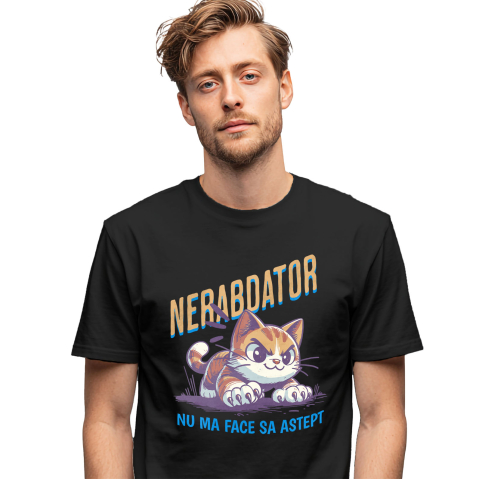 Pisici - Tricou Femei, Barbati, Copii, Fata, Baiat, Unisex Personalizat Pisica Furioasă Cu Gheare „Nu Am Făcut Să Aștept” – Cadou Amuzant Pentru Iubitorii De Pisici Și Animale