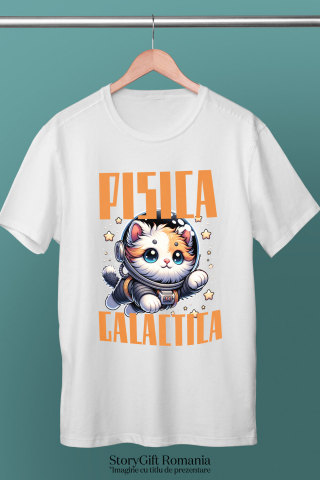 Tricou Femei, Barbati, Copii, Fata, Baiat, Unisex Personalizat "Pisica în Costum de Astronaut - Cadou Personalizat pentru Iubitorii de Pisici și Copii" [2]