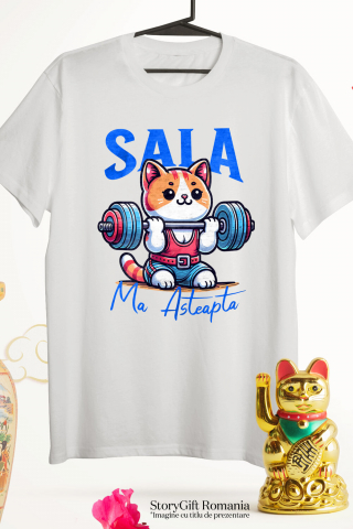 Tricou Femei, Barbati, Copii, Fata, Baiat, Unisex Personalizat Pisică Portocalie la Sală – Design Haios pentru Cadouri Personalizate [2]