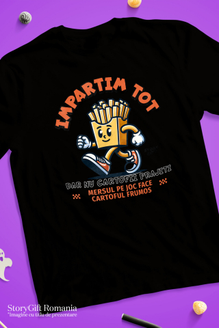Tricou Femei, Barbati, Copii, Fata, Baiat, Unisex Personalizat Cadouri personalizate cu fast food | Cartofi prăjiți și adidași roșii pentru familie și prieteni [2]