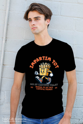 Tricou Femei, Barbati, Copii, Fata, Baiat, Unisex Personalizat Cadouri personalizate cu fast food | Cartofi prăjiți și adidași roșii pentru familie și prieteni [1]