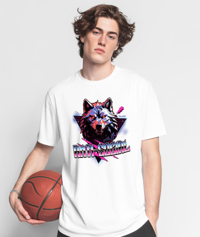 Tricou Femei, Barbati, Copii, Fata, Baiat, Unisex Personalizat „Portret personalizat lup furios cu colți și ochii roșii – Cadouri pentru fani horror” [1]