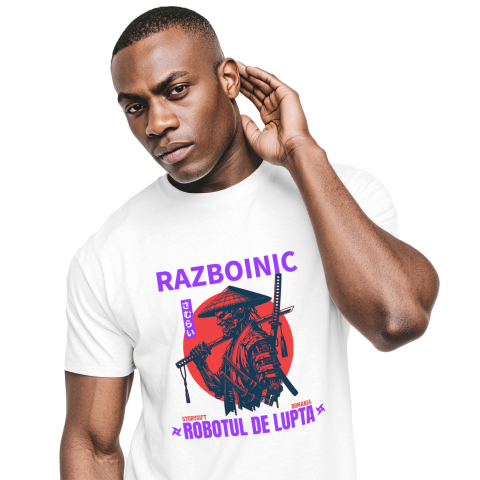 Razboinic - Tricou Femei, Barbati, Copii, Fata, Baiat, Unisex Personalizat Cadouri personalizate – Robot războinic cu pălărie în stil samurai și ninja