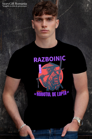 Tricou Femei, Barbati, Copii, Fata, Baiat, Unisex Personalizat Cadouri personalizate – Robot războinic cu pălărie în stil samurai și ninja [1]