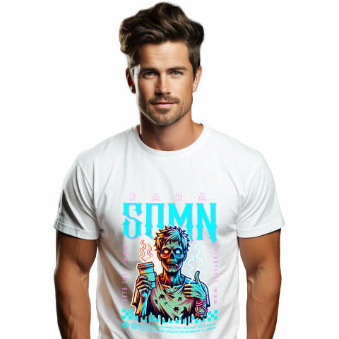 Tricou Femei, Barbati, Copii, Fata, Baiat, Unisex Personalizat „Cana Personalizată „Zombie Extenuat” - Cadou Amuzant pentru Iubitorii de Cafea”