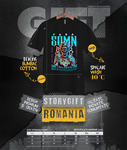 Tricou Femei, Barbati, Copii, Fata, Baiat, Unisex Personalizat „Cana Personalizată „Zombie Extenuat” - Cadou Amuzant pentru Iubitorii de Cafea” [3]