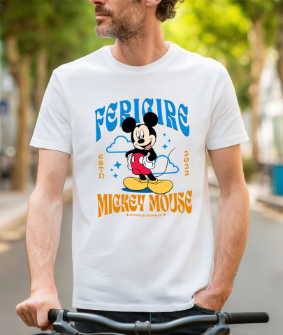Tricou Barbati cu Povesti Magice cu Mickey Mouse 100% Bumbac, Alb, L [1]