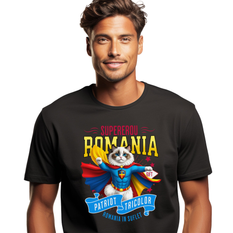 SuperEroi si Personaje TV - Tricou Femei, Barbati, Copii, Fata, Baiat, Unisex Personalizat Pisica Ragdoll în Costum de Căpitan România – Supererou pentru Copii și Iubitorii de Animale