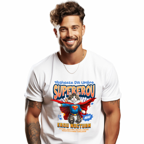 Tricou Femei, Barbati, Copii, Fata, Baiat, Unisex Personalizat Pisică Ragdoll Supererou – Design Personalizat pentru Iubitorii de Animale și Familie