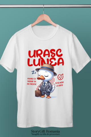 Tricou Femei, Barbati, Copii, Fata, Baiat, Unisex Personalizat Rață Haioasă la Birou – Costum Elegant, Pălărie, Servietă și Umor Corporatist [2]