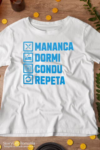 Tricou Femei, Barbati, Copii, Fata, Baiat, Unisex Personalizat Rutina Zilnică – Mesaj Haios Pentru Iubitorii De Mașini și Viteză [2]