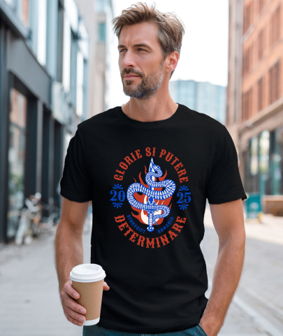 Tricou Femei, Barbati, Copii, Fata, Baiat, Unisex Personalizat Sarpe Periculos cu Sabie - Putere, Glorie și Determinare pentru Cadouri Personalizate [1]