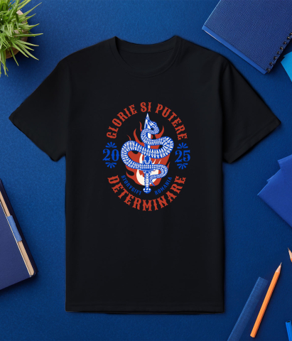 Tricou Femei, Barbati, Copii, Fata, Baiat, Unisex Personalizat Sarpe Periculos cu Sabie - Putere, Glorie și Determinare pentru Cadouri Personalizate [2]