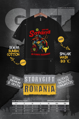 Tricou Femei, Barbati, Copii, Fata, Baiat, Unisex Personalizat Satana Diavol În Costum De Super Erou Cu Coarne Și Coadă – Cadou Personalizat „Îmi Planific Răzbunarea” [3]