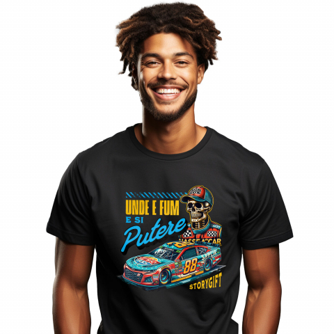 Tricou Femei, Barbati, Copii, Fata, Baiat, Unisex Personalizat Schelet Pilot Formula 1 – Adrenalină, Viteză și Stil Unic