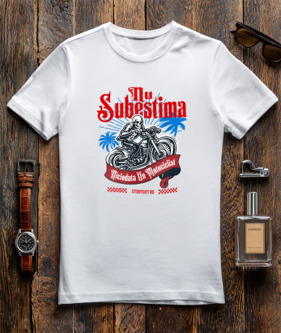 Tricou Femei, Barbati, Copii, Fata, Baiat, Unisex Personalizat Schelete Motociclist – Aventură Înfricoșătoare pe Insulă Tropicală [2]