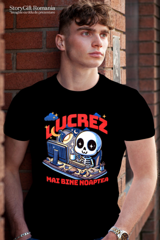 Tricou Femei, Barbati, Copii, Fata, Baiat, Unisex Personalizat Schelete Uman Lucrez Noaptea – Cafea, Calculator, Viața de IT-ist [1]