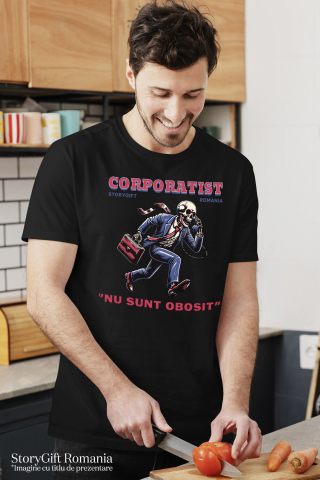 Tricou Femei, Barbati, Copii, Fata, Baiat, Unisex Personalizat Schelet Corporatist – Viața de Birou în Ilustrație Amuzantă [1]