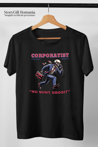 Tricou Femei, Barbati, Copii, Fata, Baiat, Unisex Personalizat Schelet Corporatist – Viața de Birou în Ilustrație Amuzantă [2]