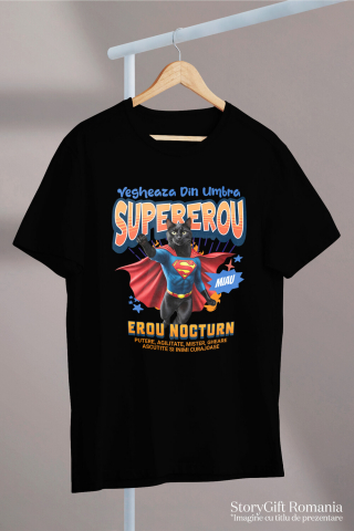 Tricou Femei, Barbati, Copii, Fata, Baiat, Unisex Personalizat Scottish Fold în Costum de Superman – Cadou pentru Iubitorii de Pisici [2]