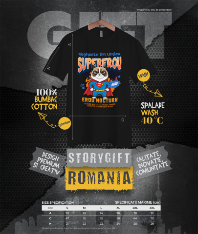 Tricou Femei, Barbati, Copii, Fata, Baiat, Unisex Personalizat Scottish Fold în Costum de Superman – Cadou Haios pentru Iubitorii de Pisici [3]