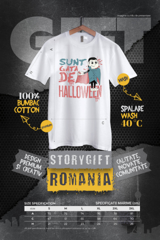 Tricou Femei, Barbati, Copii, Fata, Baiat, Unisex Personalizat Costum Dracula Cu Colți Și Capa | Halloween Horror pentru Copii și Adulți [3]
