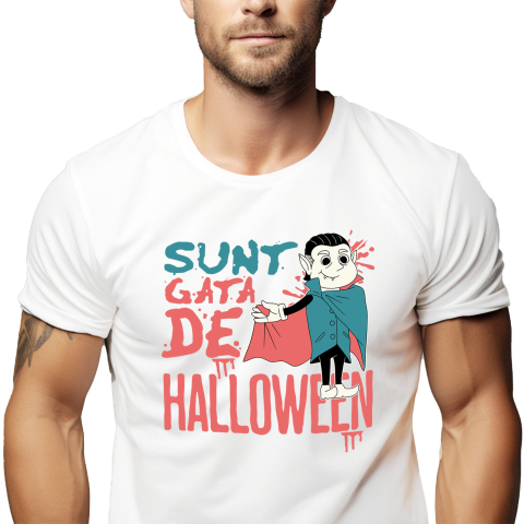 Halloween - Tricou Femei, Barbati, Copii, Fata, Baiat, Unisex Personalizat Costum Dracula Cu Colți Și Capa | Halloween Horror pentru Copii și Adulți
