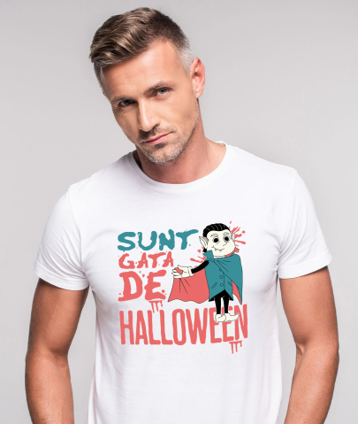 Tricou Femei, Barbati, Copii, Fata, Baiat, Unisex Personalizat Costum Dracula Cu Colți Și Capa | Halloween Horror pentru Copii și Adulți [1]