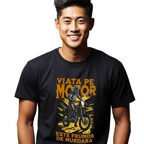 Motociclete - Tricou Femei, Barbati, Copii, Fata, Baiat, Unisex Personalizat Siluetă Motociclist Profesionist – Design Personalizat pentru Pasionați de Moto