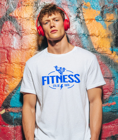 Tricou Femei, Barbati, Copii, Fata, Baiat, Unisex Personalizat Siluetă Umană Ridicare Gantere – Motivație și Determinare la Sala de Fitness [1]