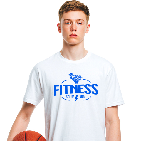 Sport - Tricou Femei, Barbati, Copii, Fata, Baiat, Unisex Personalizat Siluetă Umană Ridicare Gantere – Motivație și Determinare la Sala de Fitness