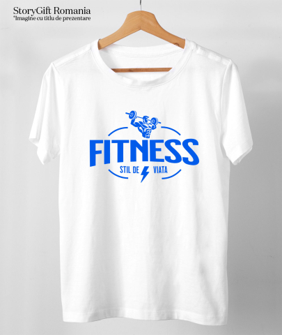 Tricou Femei, Barbati, Copii, Fata, Baiat, Unisex Personalizat Siluetă Umană Ridicare Gantere – Motivație și Determinare la Sala de Fitness [2]