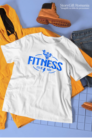 Tricou Femei, Barbati, Copii, Fata, Baiat, Unisex Personalizat Siluetă Umană Ridicare Gantere – Motivație și Determinare la Sala de Fitness [2]