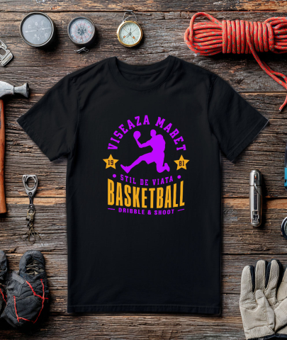 Tricou Femei, Barbati, Copii, Fata, Baiat, Unisex Personalizat Siluetă Umană Sport – Săritură Motivațională Baschet [2]