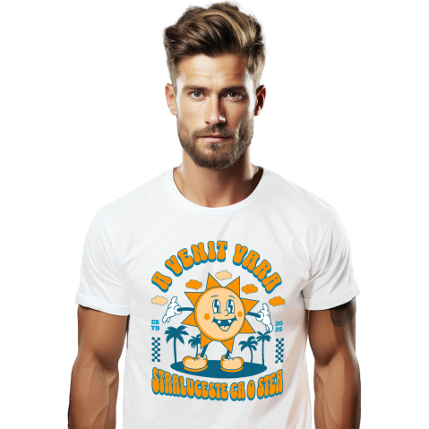 Plaja - Tricou Femei, Barbati, Copii, Fata, Baiat, Unisex Personalizat Soare Vesel Strălucitor – Cadou Personalizat Plin de Energie Pentru Familie & Prieteni