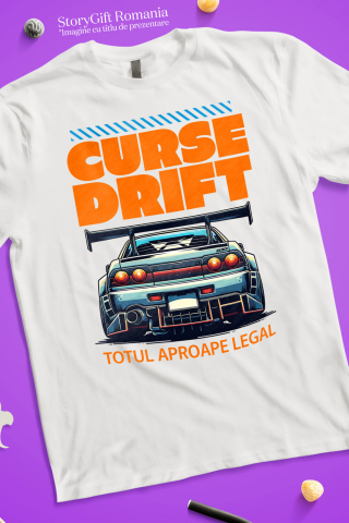 Tricou Femei, Barbati, Copii, Fata, Baiat, Unisex Personalizat Tricou Drift Tuning – Design Auto pentru Pasionații de Curse și Viteză [2]