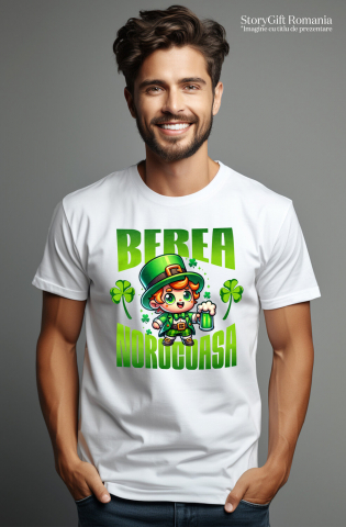 Tricou Femei, Barbati, Copii, Fata, Baiat, Unisex Personalizat „Halba Personalizată „Spiriduș Norocos” - Cadou Amuzant pentru Iubitorii de Bere” [1]