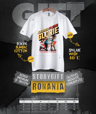 Tricou Femei, Barbati, Copii, Fata, Baiat, Unisex Personalizat Alergător Maraton – Motivație și Glorie Sportivă [3]