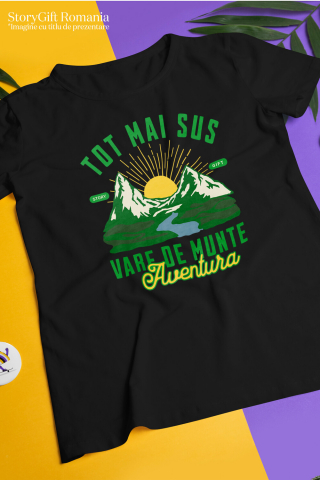 Tricou Femei, Barbati, Copii, Fata, Baiat, Unisex Personalizat "Aventura în Valea de Munte – Stâncă Înaltă și Natură Muntească" [2]