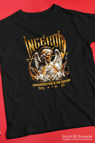 Tricou Femei, Barbati, Copii, Fata, Baiat, Unisex Personalizat Statuie Înger Cu Aripi și Trompete - Cadou Personalizat Dragoste | Valentine's Day [2]