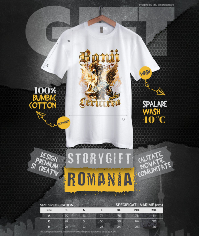 Tricou Femei, Barbati, Copii, Fata, Baiat, Unisex Personalizat Statuie de Aur cu Aripi și Ochelari de Soare - Cadou Motivațional Banii Aduc Fericire [3]