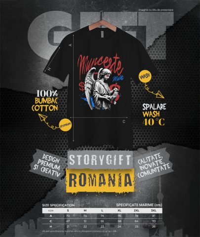 Tricou Femei, Barbati, Copii, Fata, Baiat, Unisex Personalizat Statuie Fata Cu Aripi Înger – Cadou Motivational „Munceste Mult” Cu Dolari [3]