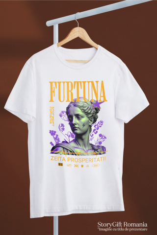 Tricou Femei, Barbati, Copii, Fata, Baiat, Unisex Personalizat Statuie Femeie Semn Fulger – Cadou Personalizat Furtuna Zeița Prosperității [2]